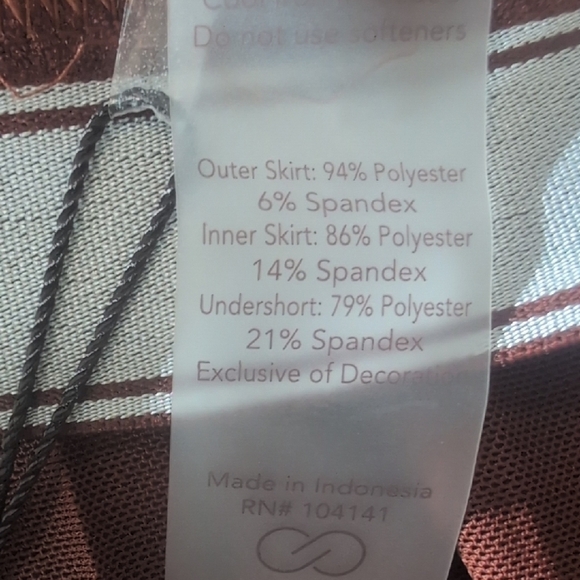 Calia  Brown/Red Pleated Skirt XXL - Picture 7 of 7